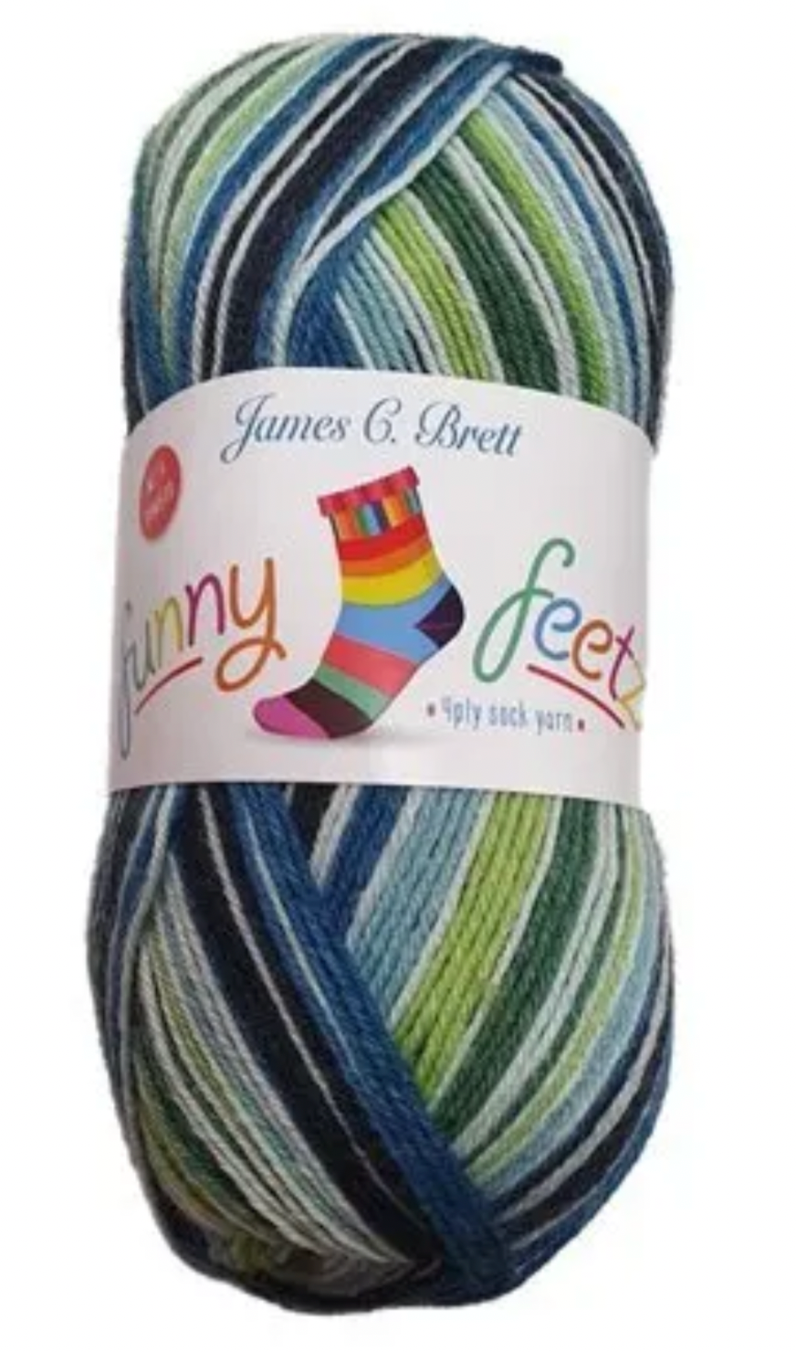 James C Brett Funny Feetz with Bamboo Yarn 100g Ball