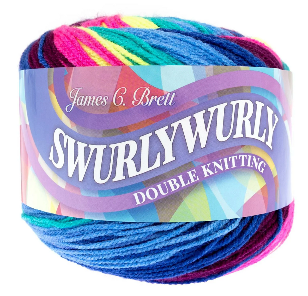 James C Brett Swurlywurly Double Knitting Yarn, 200g Ball, 100% Acrylic