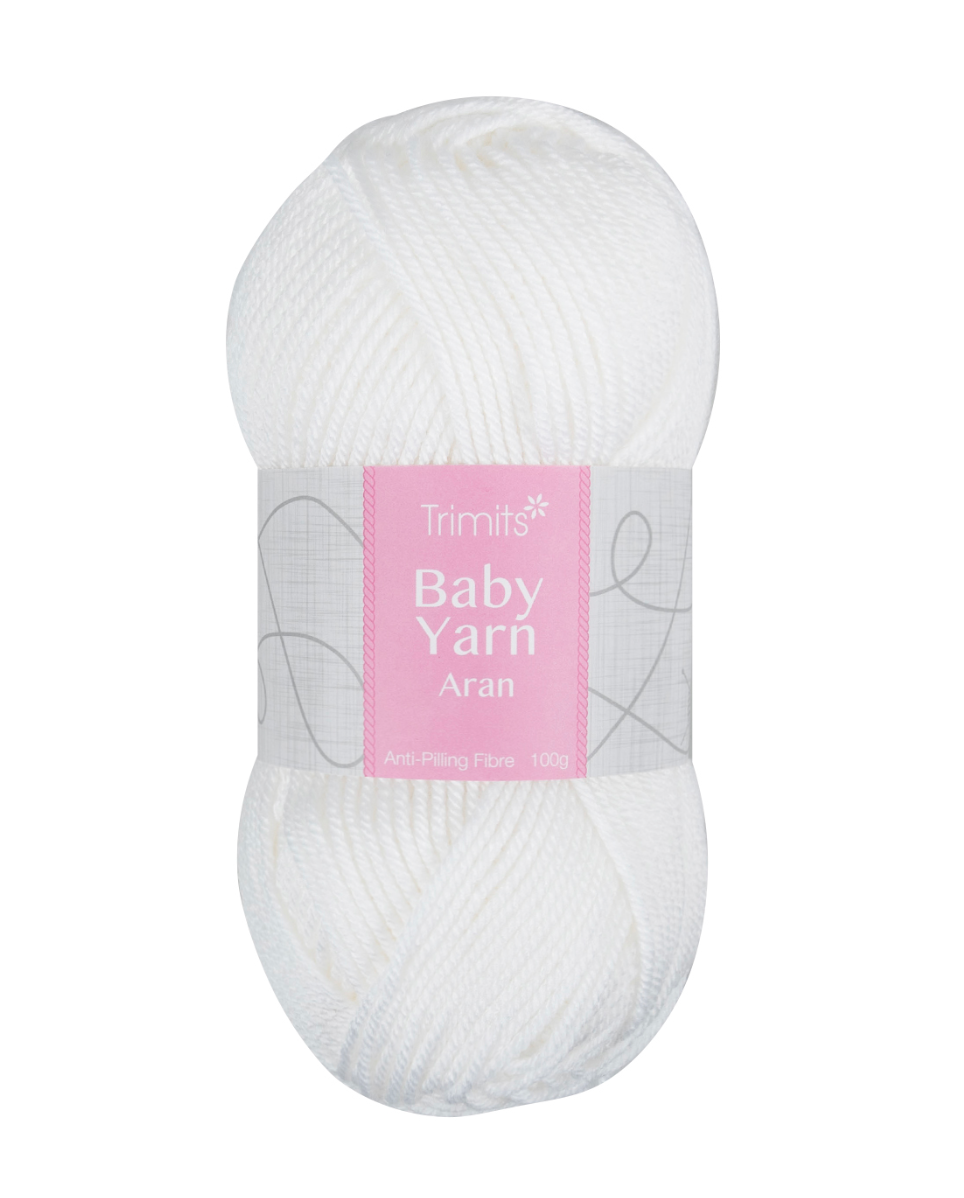 Trimits Baby Aran Yarn, 100g Ball, 100g Acrylic