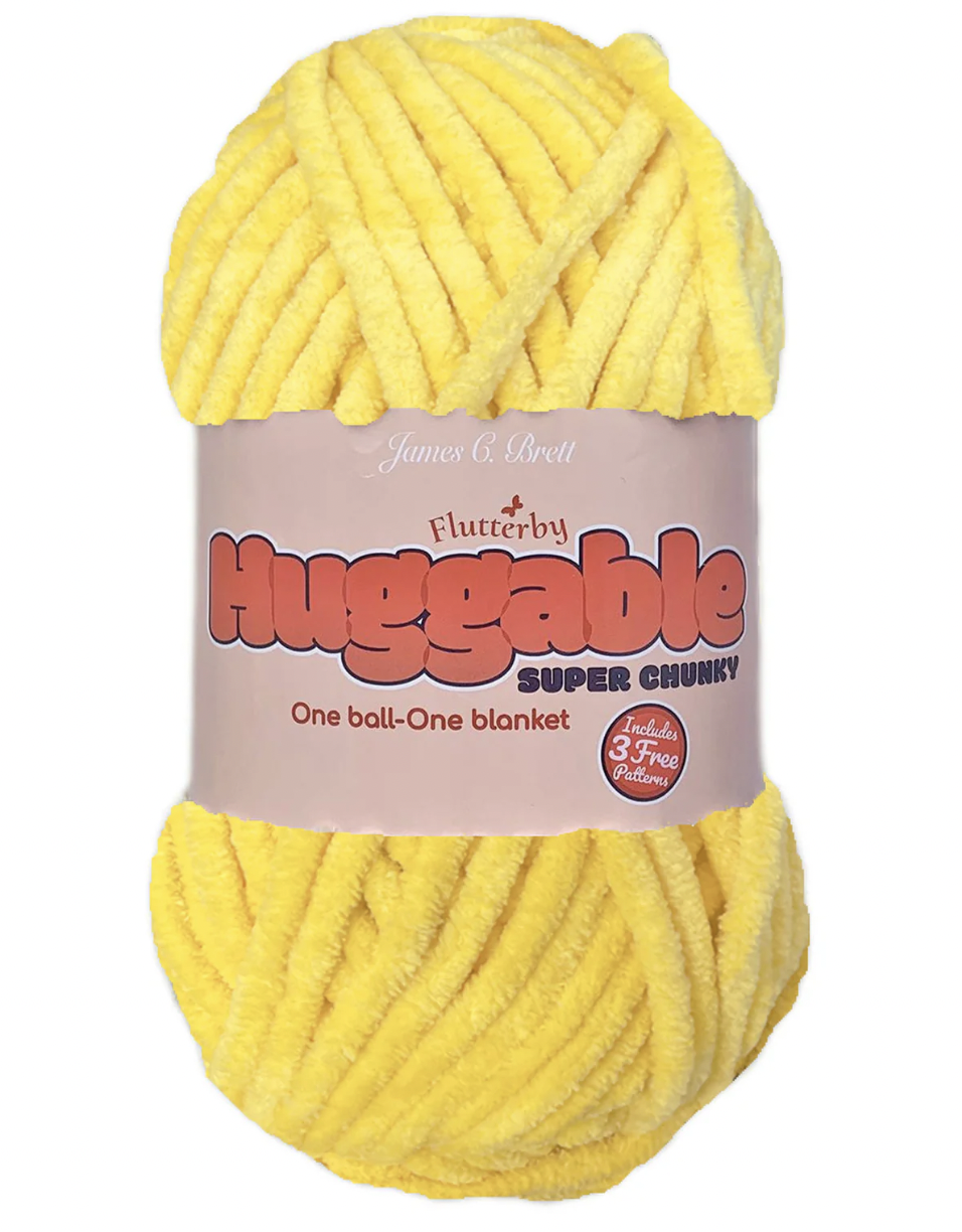James C. Brett Huggable Super Chunky – Extra-Soft Super Bulky Yarn, 250g Ball, 100% Supersoft Polyester