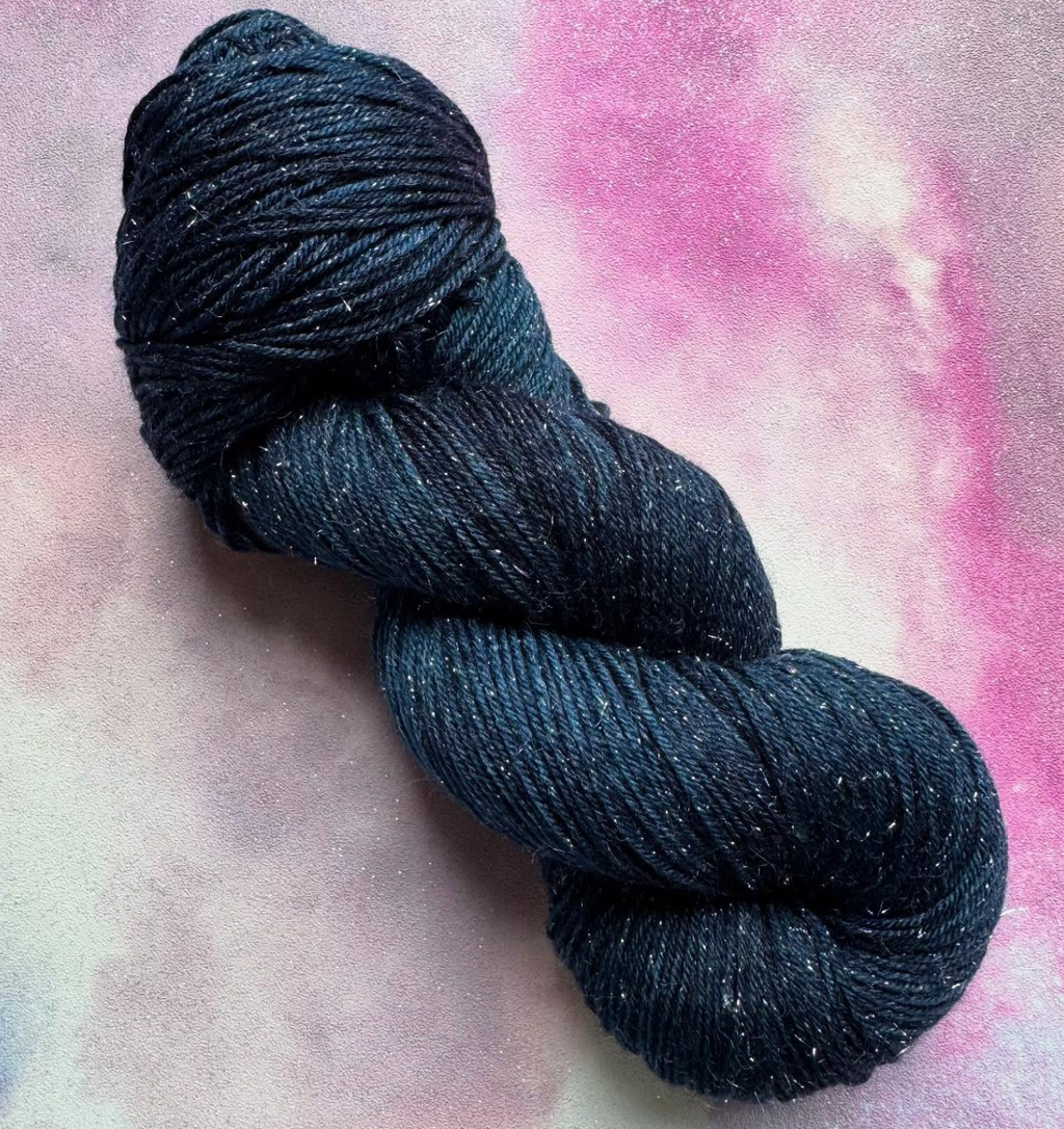 The Woolchemist Hand-Dyed Sparkle Sock Yarn – 4ply