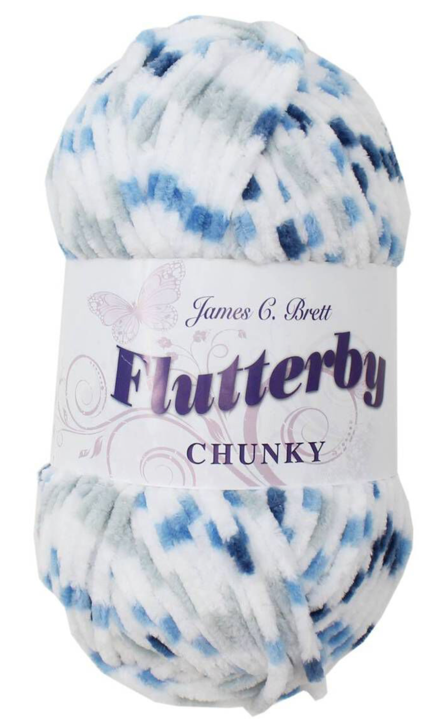 Flutterby Dotty James C Brett Chunky Yarn Supersoft Chenille for Cozy Creations 100g Ball 175m Length Perfect for Blankets & Accessories
