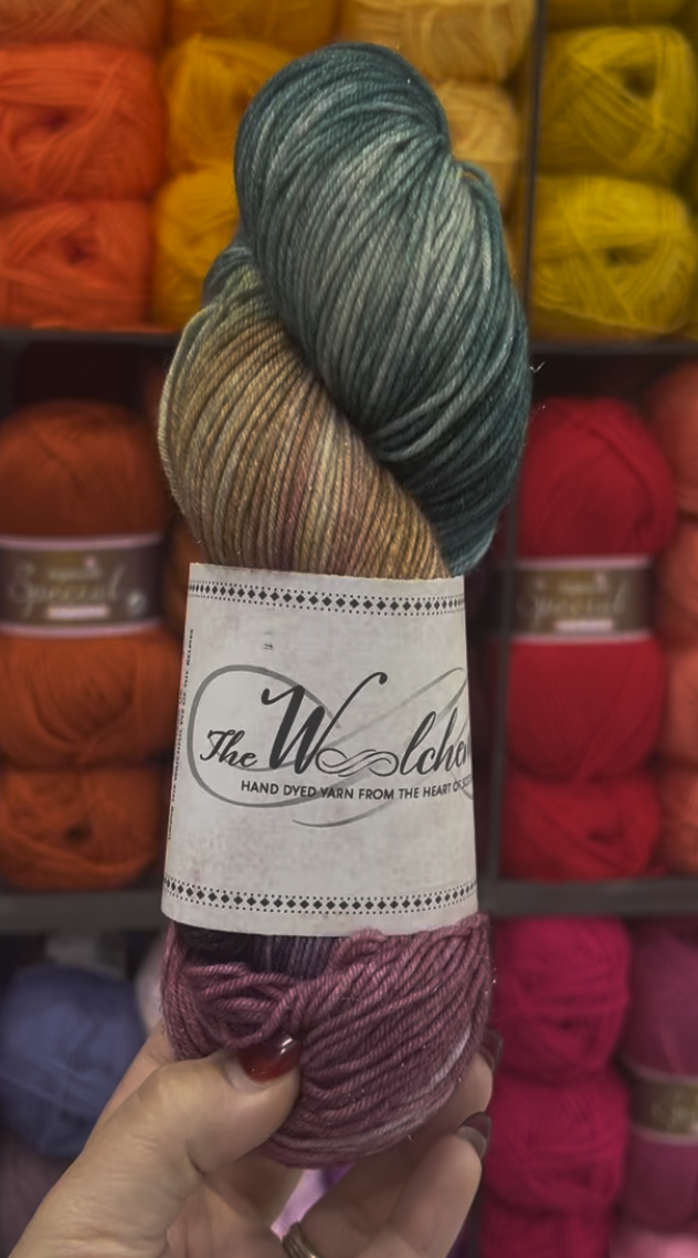 The Woolchemist Hand-Dyed Sparkle Sock Yarn – 4ply