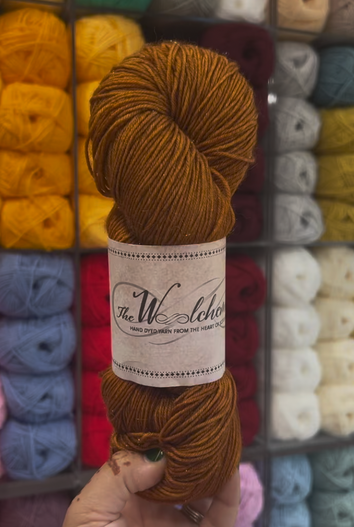 The Woolchemist Hand-Dyed Sparkle Sock Yarn – 4ply