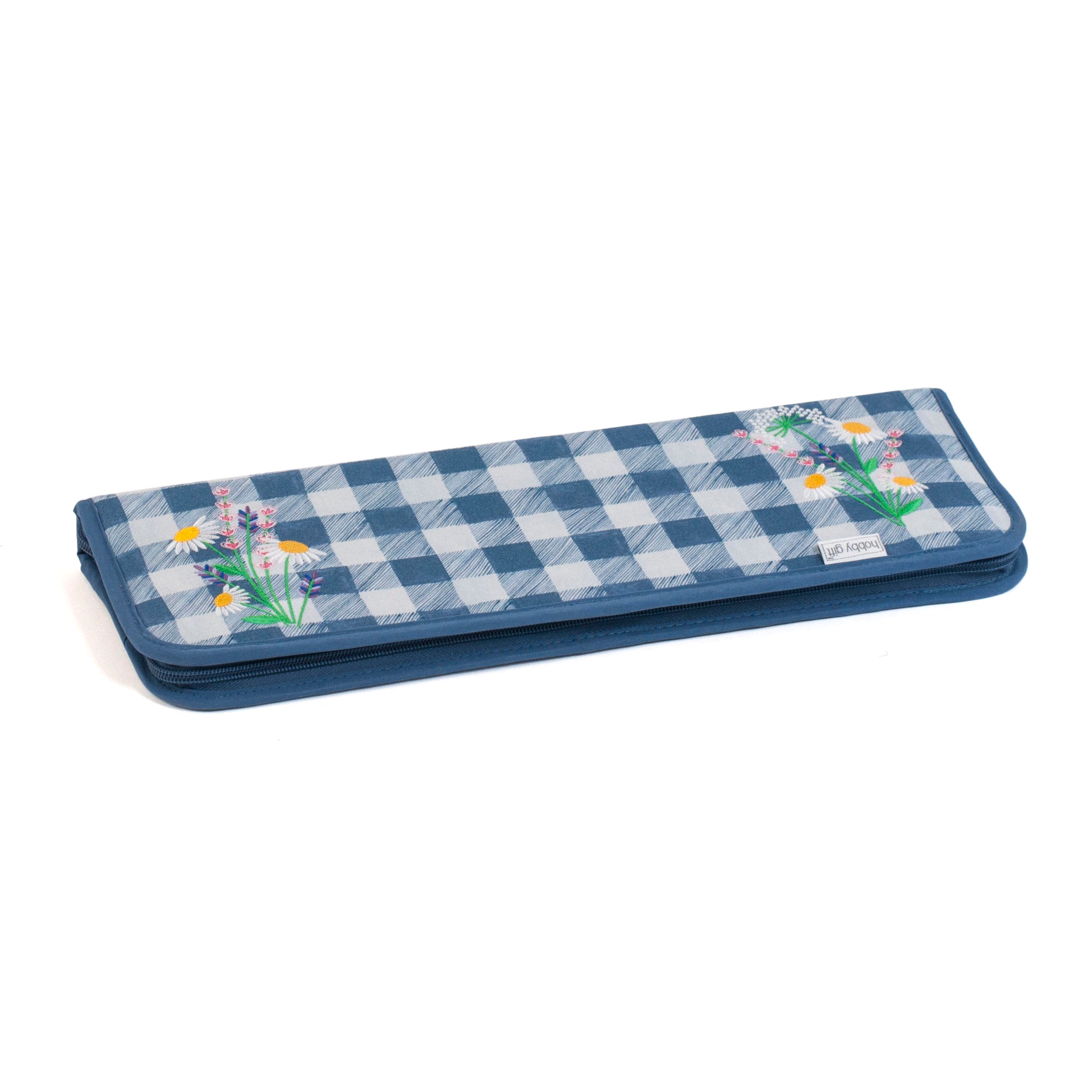 Embroidered Wild Floral Plaid Knitting Pin Case