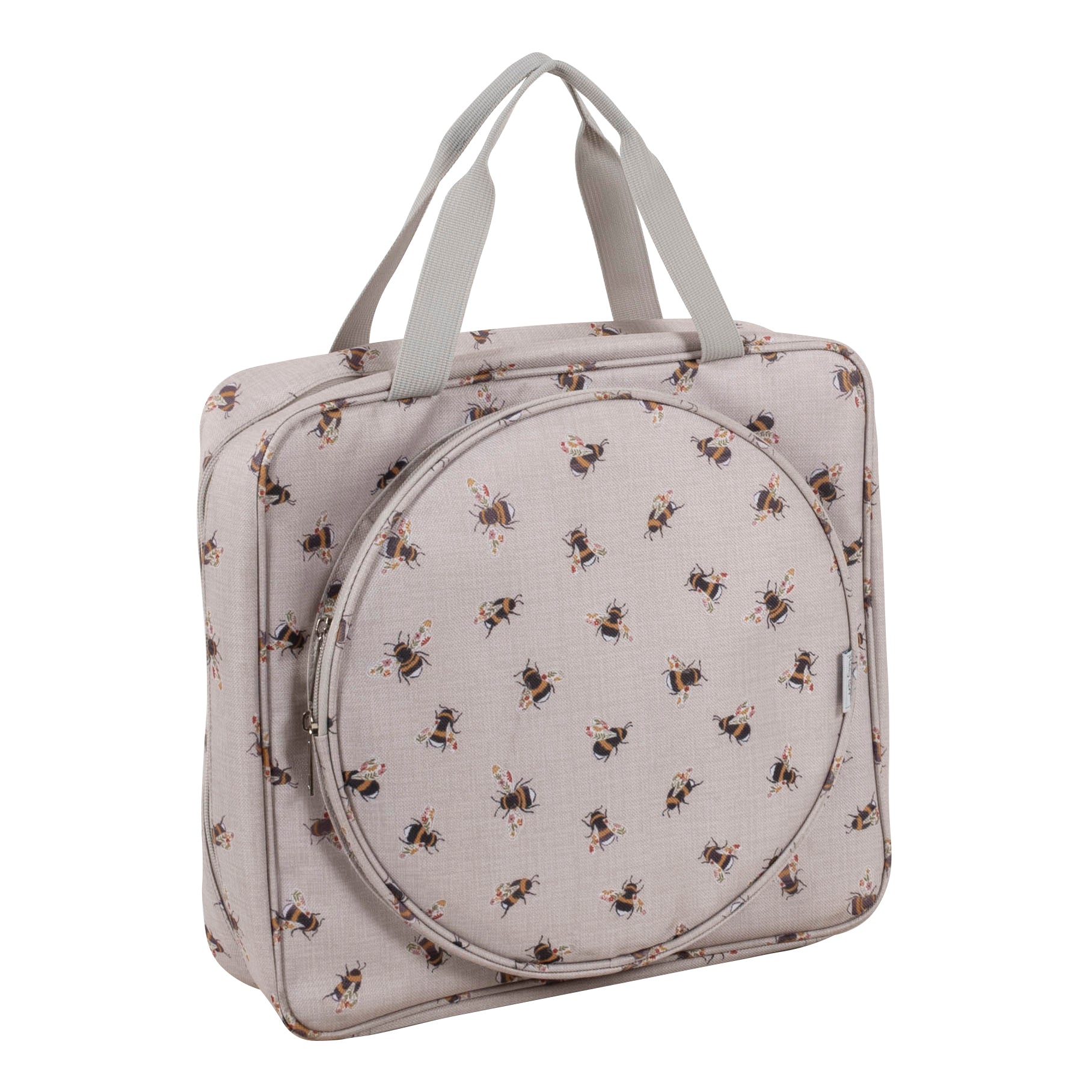 Bee Project / Craft Bag with Embroidery Hoop Storage: Soft