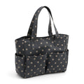 Charcoal Polka Dot Craft Bag: Matt PVC