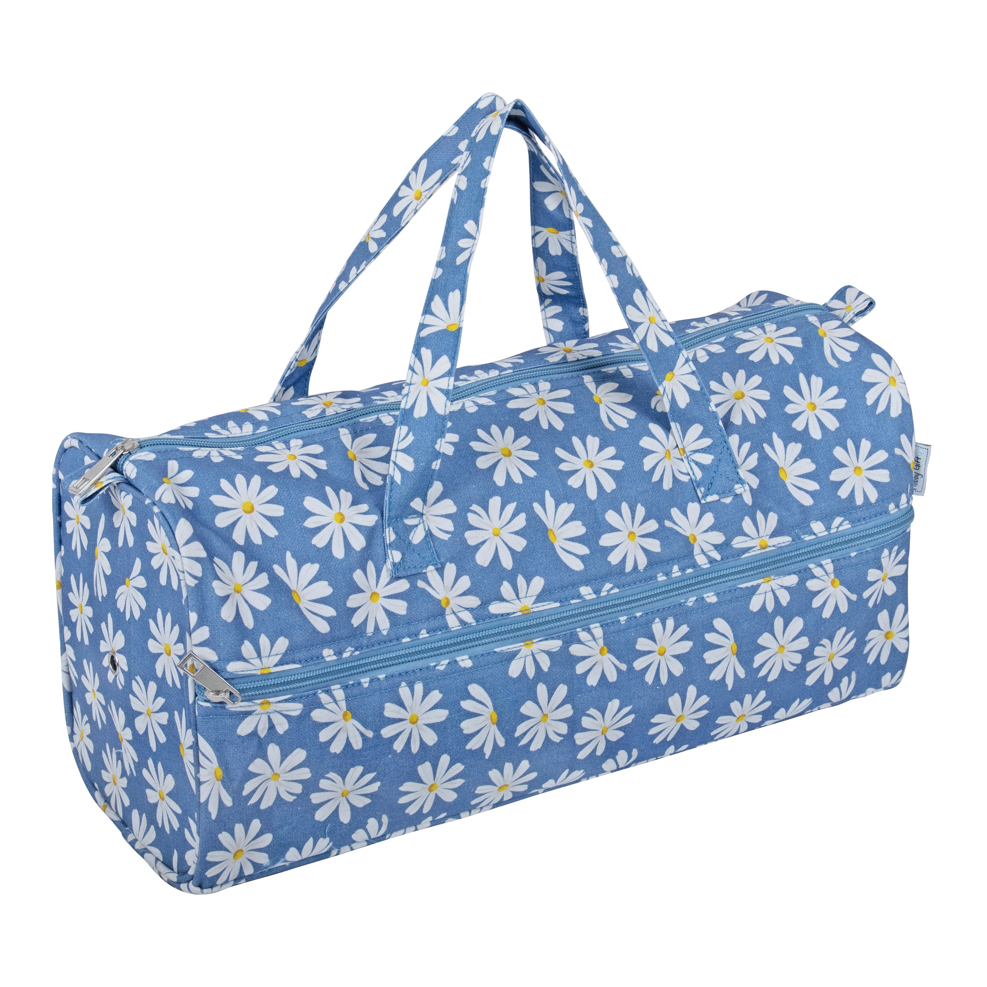 Denim Daisies Knitting Bag